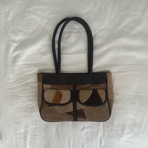 Cute Suede Patchwork Women's Shoulder Bag